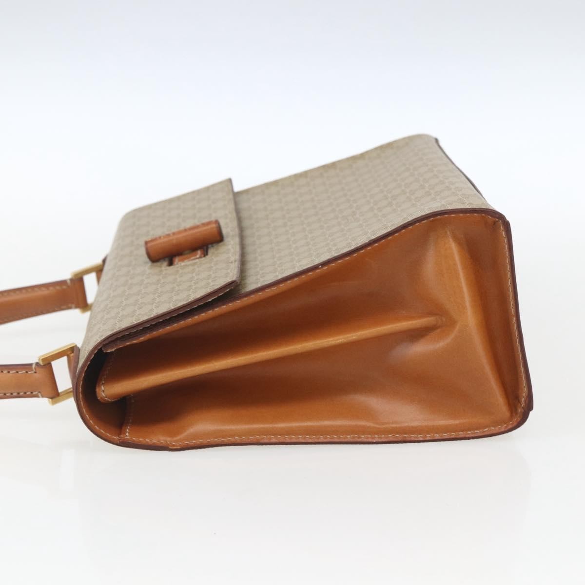 Celine Vintage Macadam Handbag Canvas And Leather Beige Canvas Handbag (Authentic Pre-Loved)