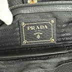 Prada Front Zip Tote Vitello Daino Black Leather Handbag (Authentic Pre-Loved)