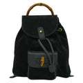 Gucci Gucci Bamboo Backpack Daim Black Suede Backpack Bag (Authentic Pre-Loved)