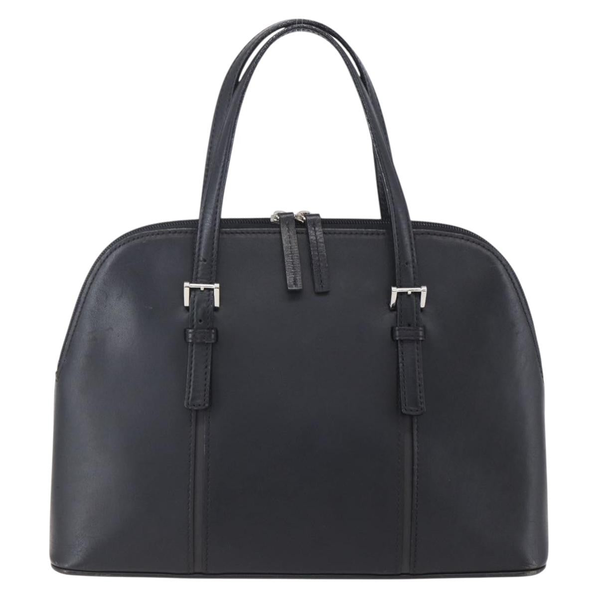 Burberry Vintage Handbag Leather Black Leather Handbag (Authentic Pre-Loved)