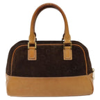 Celine C Macadam Handbag Suede And Leather Brown Suede Handbag (Authentic Pre-Loved)