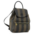 Fendi Pequin Front Pocket Backpack Coated Canvas Brown Pvc Backpack Bag (Authentic Pre-Loved)