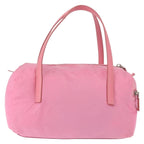 Prada Side Pocket Convertible Duffle Bag Tessuto Pink Nylon Handbag (Authentic Pre-Loved)