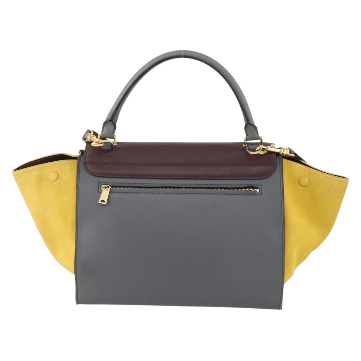 Celine Tricolor Trapeze Bag Leather Multicolour Leather Handbag (Authentic Pre-Loved)