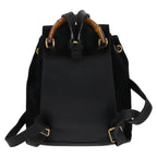 Gucci Gucci Bamboo Backpack Daim Black Suede Backpack Bag (Authentic Pre-Loved)
