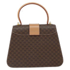 Celine Vintage Macadam Handbag Canvas Brown Pvc Handbag (Authentic Pre-Loved)