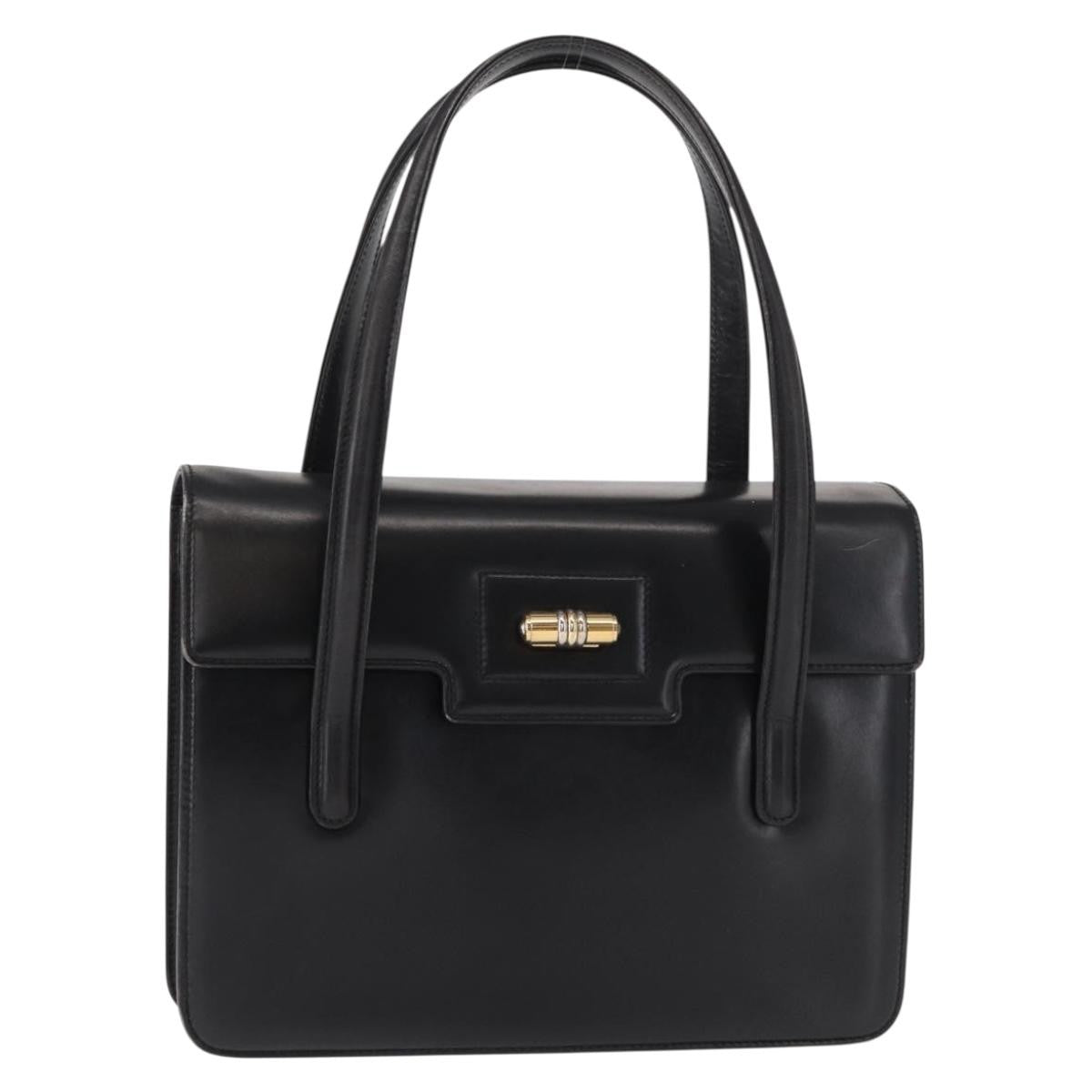 Gucci Vintage Handbag Leather Black Leather Handbag (Authentic Pre-Loved)