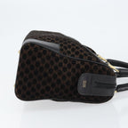 Celine Vintage Macadam Handbag C Macadam Suede Black Suede Handbag (Authentic Pre-Loved)