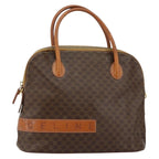 Celine Vintage Macadam Handbag Macadam Brown Canvas Bag (Authentic Pre-Loved)