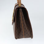 Celine Vintage Macadam Handbag Canvas Brown Pvc Handbag (Authentic Pre-Loved)