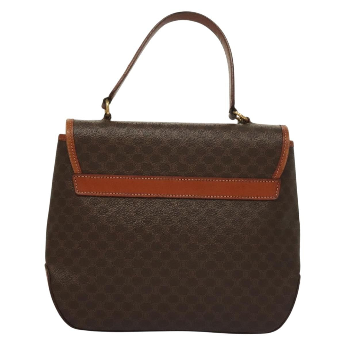 Celine Triomphe Vintage Handbag Macadam Canvas Brown Canvas Bag (Authentic Pre-Loved)