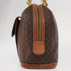 Celine Vintage Macadam Handbag Canvas And Leather Brown Canvas Handbag (Authentic Pre-Loved)