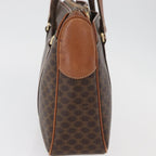 Celine Vintage Macadam Handbag Canvas And Leather Brown Canvas Handbag (Authentic Pre-Loved)