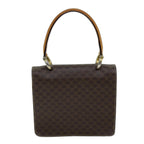 Celine Macadam Handbag Macadam With Leather Brown Canvas Handbag (Authentic Pre-Loved)