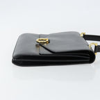 Celine Vintage Top Handle Bag Glazed Leather Black Leather Bag (Authentic Pre-Loved)