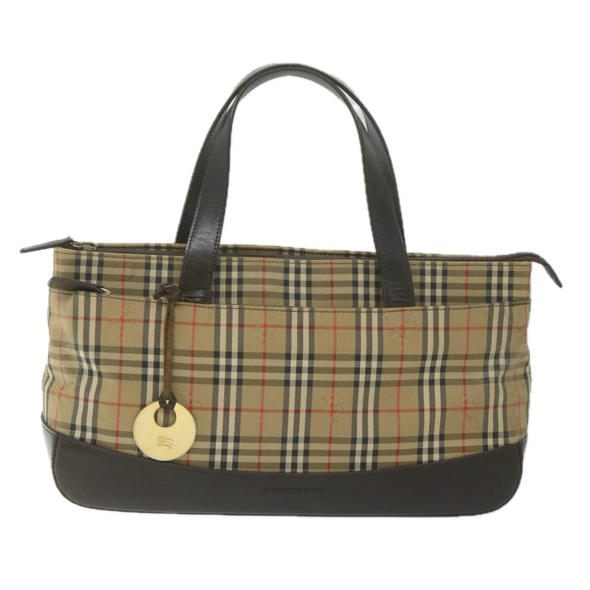 Burberry Nova Check Handbag Nova Check Canvas And Leather Beige Canvas Handbag (Authentic Pre-Loved)