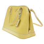 Prada Open Promenade Bag Saffiano Leather Yellow Leather Handbag (Authentic Pre-Loved)