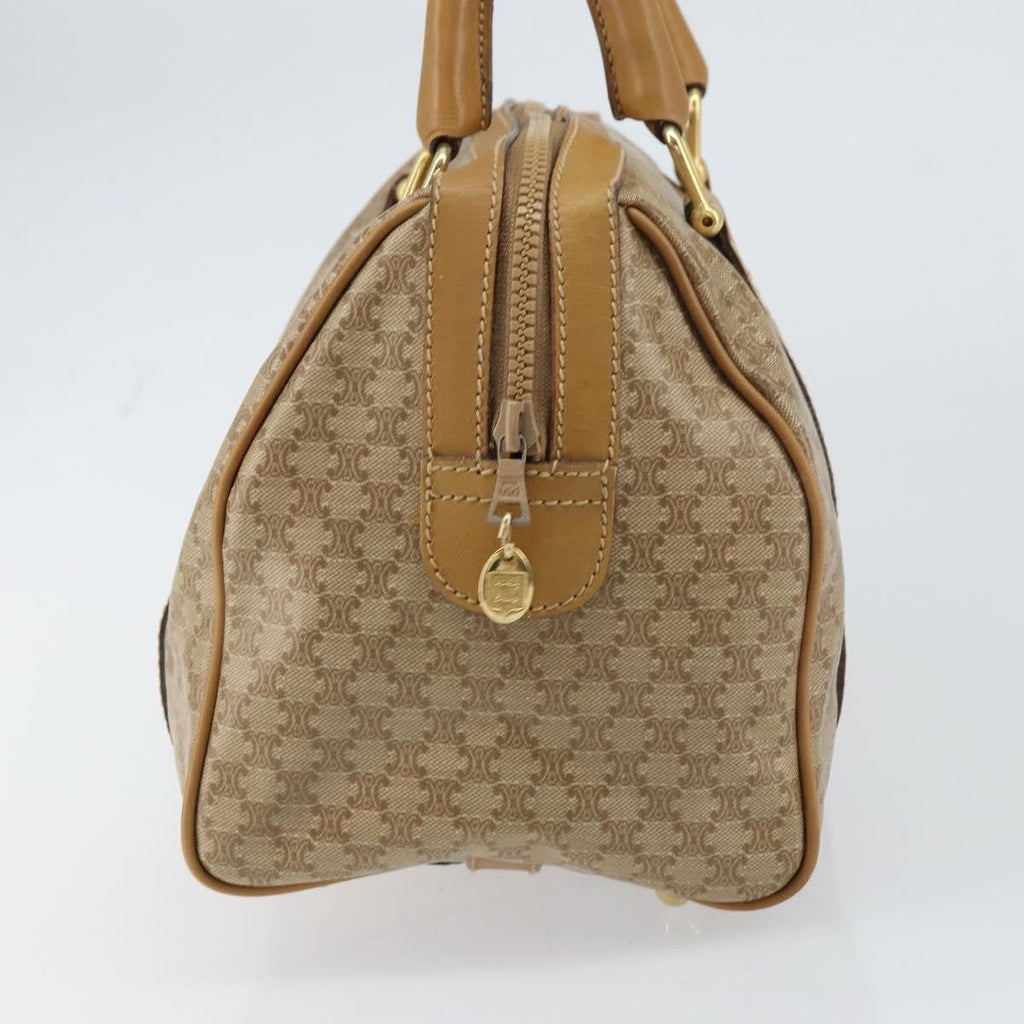 Celine Vintage Macadam Handbag Canvas And Leather Beige Canvas Handbag (Authentic Pre-Loved)
