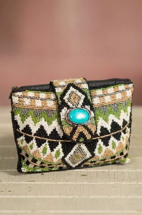 Mary Frances Tahoe Mini Turquoise Blue Western Bag Crossbody Handbag Purse NEW