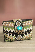 Mary Frances Tahoe Mini Turquoise Blue Western Bag Crossbody Handbag Purse NEW