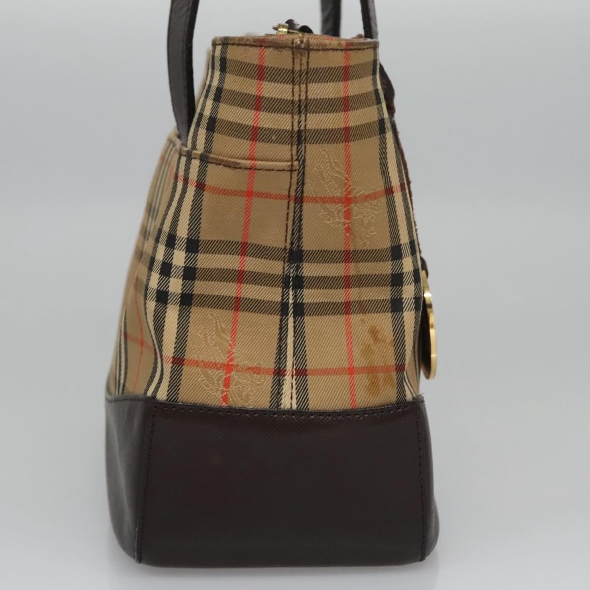 Burberry Nova Check Handbag Nova Check Canvas And Leather Beige Canvas Handbag (Authentic Pre-Loved)