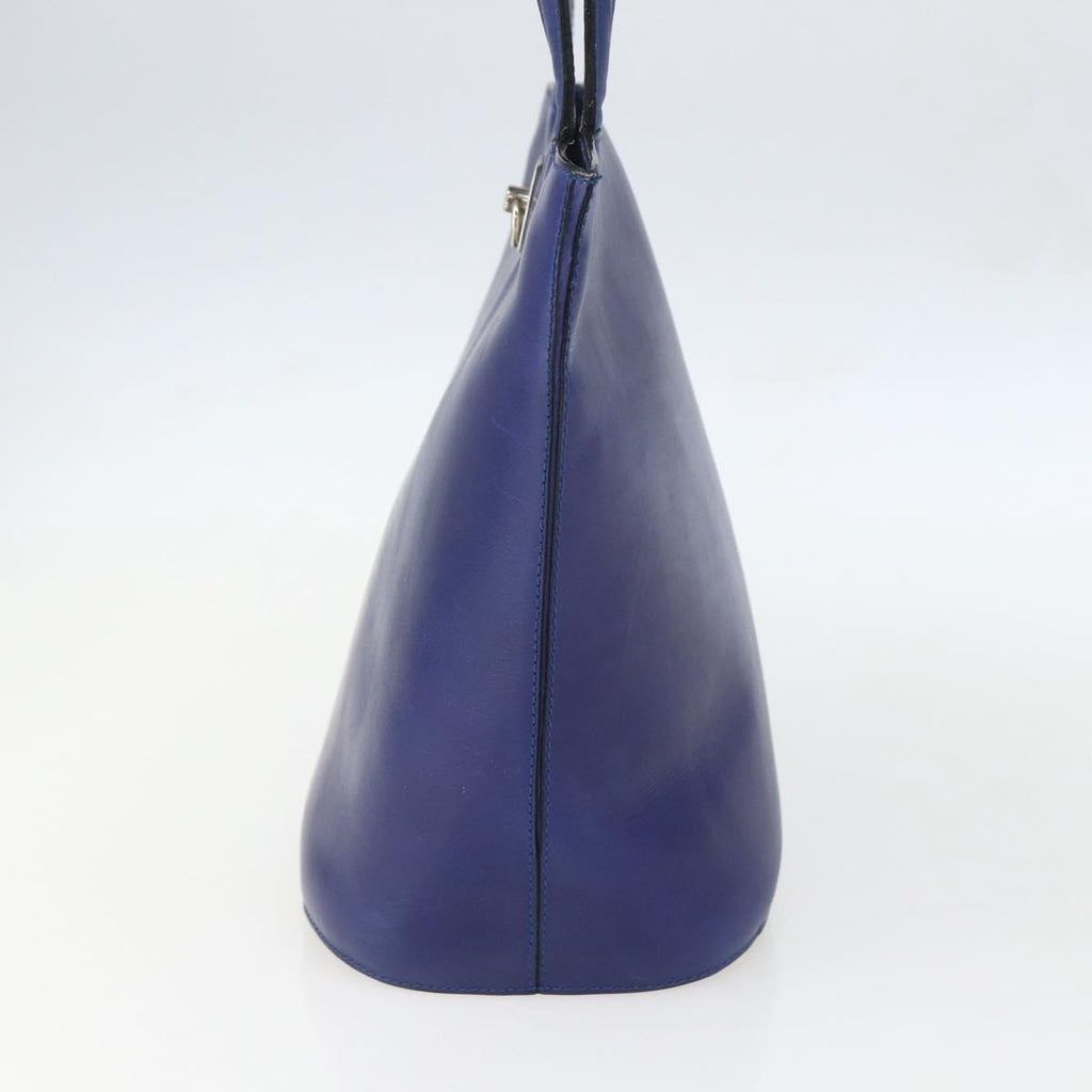 Celine Handbag Leather Blue Leather Handbag (Authentic Pre-Loved)