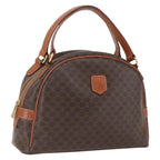 Celine Vintage Macadam Handbag Canvas And Leather Brown Canvas Handbag (Authentic Pre-Loved)
