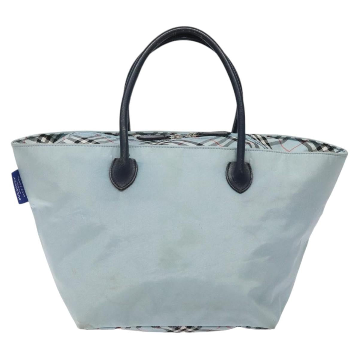 Burberry Nova Check Blue Label Nylon Blue Nylon Handbag (Authentic Pre-Loved)