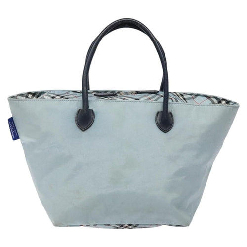 Burberry Nova Check Blue Label Nylon Blue Nylon Handbag (Authentic Pre-Loved)