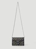 Gucci Dionysus GG Mini Shoulder Bag Cotton Black Denim Handbag Purse Italy NEW