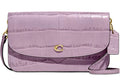 Coach Embossed Croc Hayden Crossbody Leather Handbag Bag Ice Purple Purse NEW