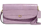 Coach Embossed Croc Hayden Crossbody Leather Handbag Bag Ice Purple Purse NEW