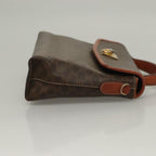 Celine Triomphe Vintage Handbag Macadam Canvas Brown Canvas Bag (Authentic Pre-Loved)