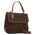 Celine Triomphe Vintage Handbag Macadam Canvas Brown Canvas Bag (Authentic Pre-Loved)