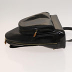 Gucci Vintage Bamboo Backpack Patent Black Patent_Leather Backpack Bag (Authentic Pre-Loved)