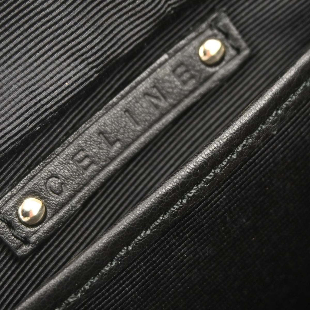 Celine Boogie Satchel Satin Black Satin Handbag (Authentic Pre-Loved)