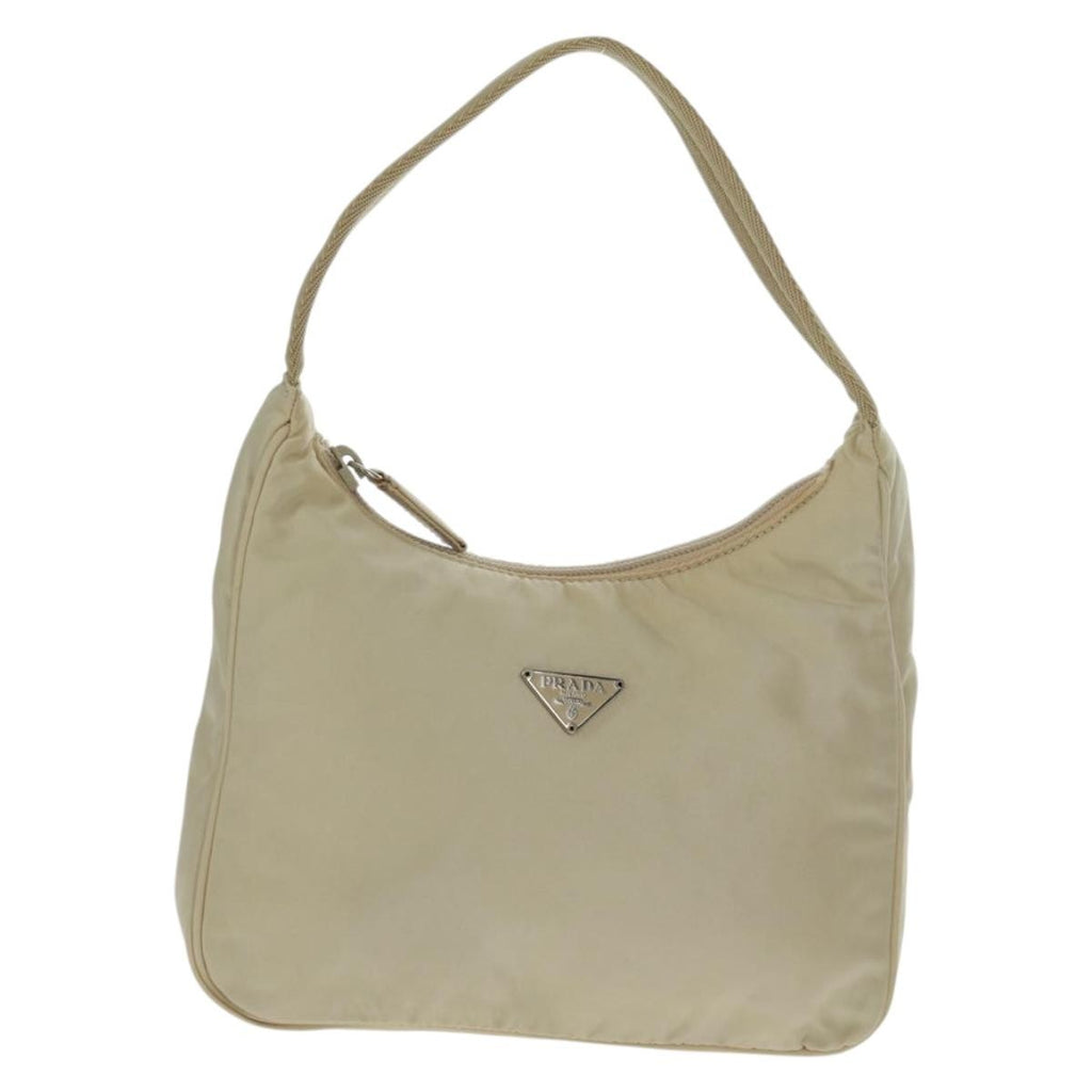 Prada Hobo Tessuto Beige Nylon Handbag (Authentic Pre-Loved)