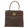Celine Vintage Macadam Handbag Canvas And Leather Brown Canvas Handbag (Authentic Pre-Loved)