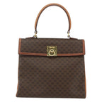 Celine Vintage Macadam Handbag Canvas And Leather Brown Canvas Handbag (Authentic Pre-Loved)