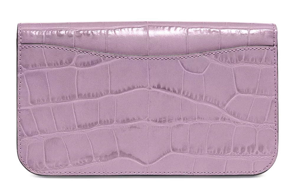Coach Embossed Croc Hayden Crossbody Leather Handbag Bag Ice Purple Purse NEW