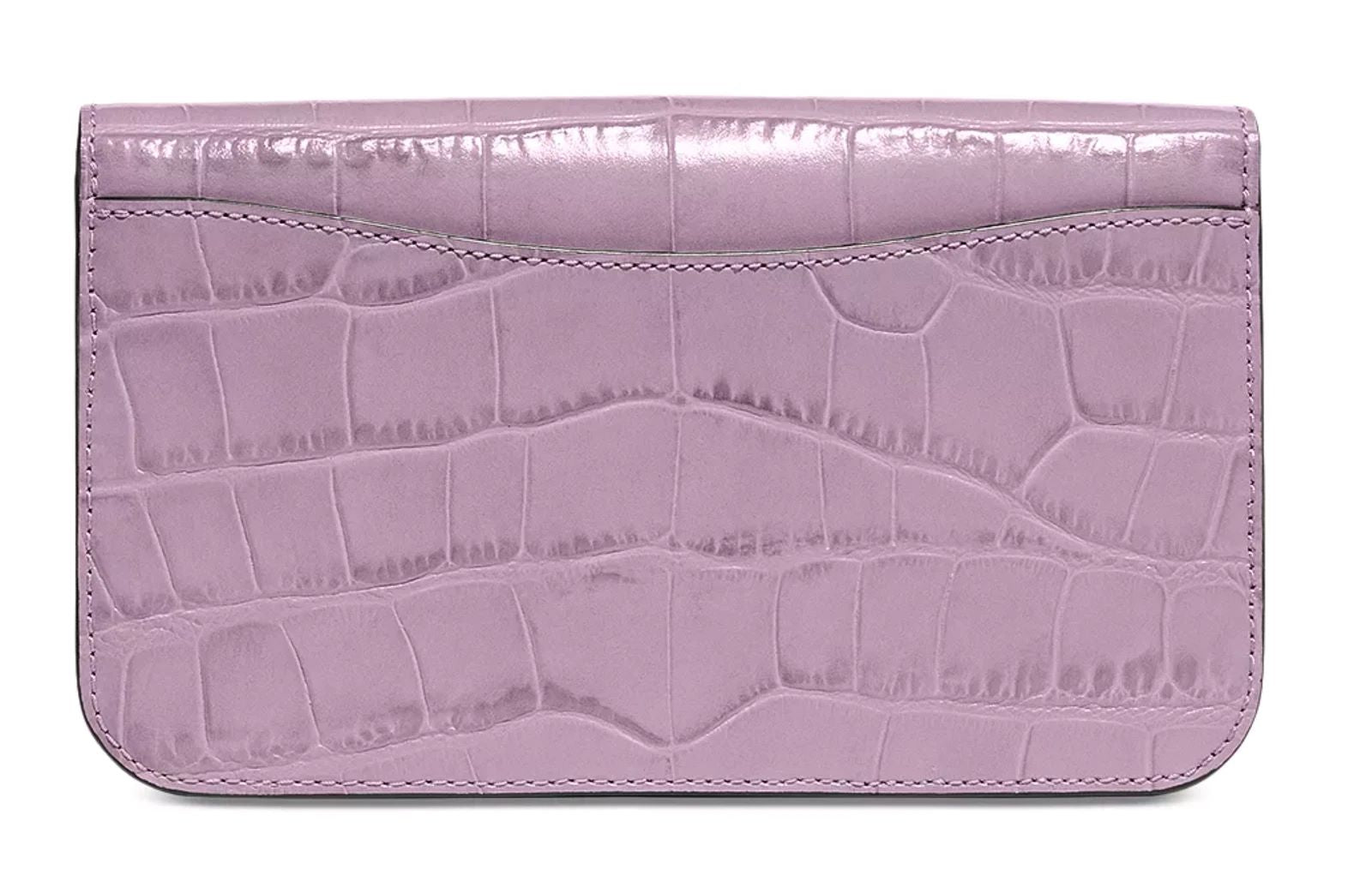 Coach Embossed Croc Hayden Crossbody Leather Handbag Bag Ice Purple Purse NEW
