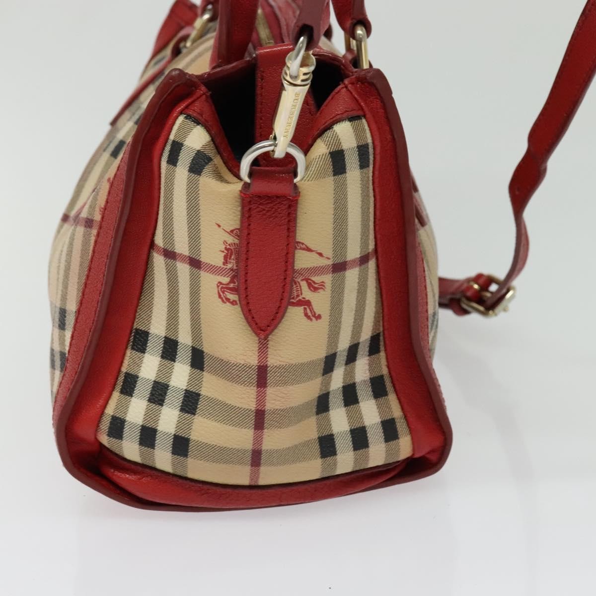 Burberry Pilgrim Satchel Haymarket Coated Canvas Beige Canvas Handbag (Authentic Pre-Loved)