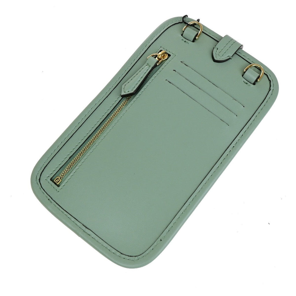 Fendi Smartphone Case Leather Green Leather Bag (Authentic Pre-Loved)
