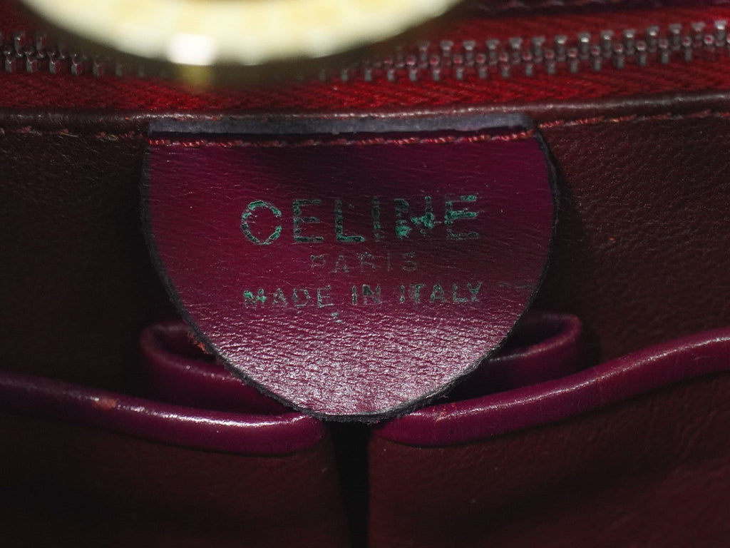 Celine Handbag Leather Purple Leather Handbag (Authentic Pre-Loved)