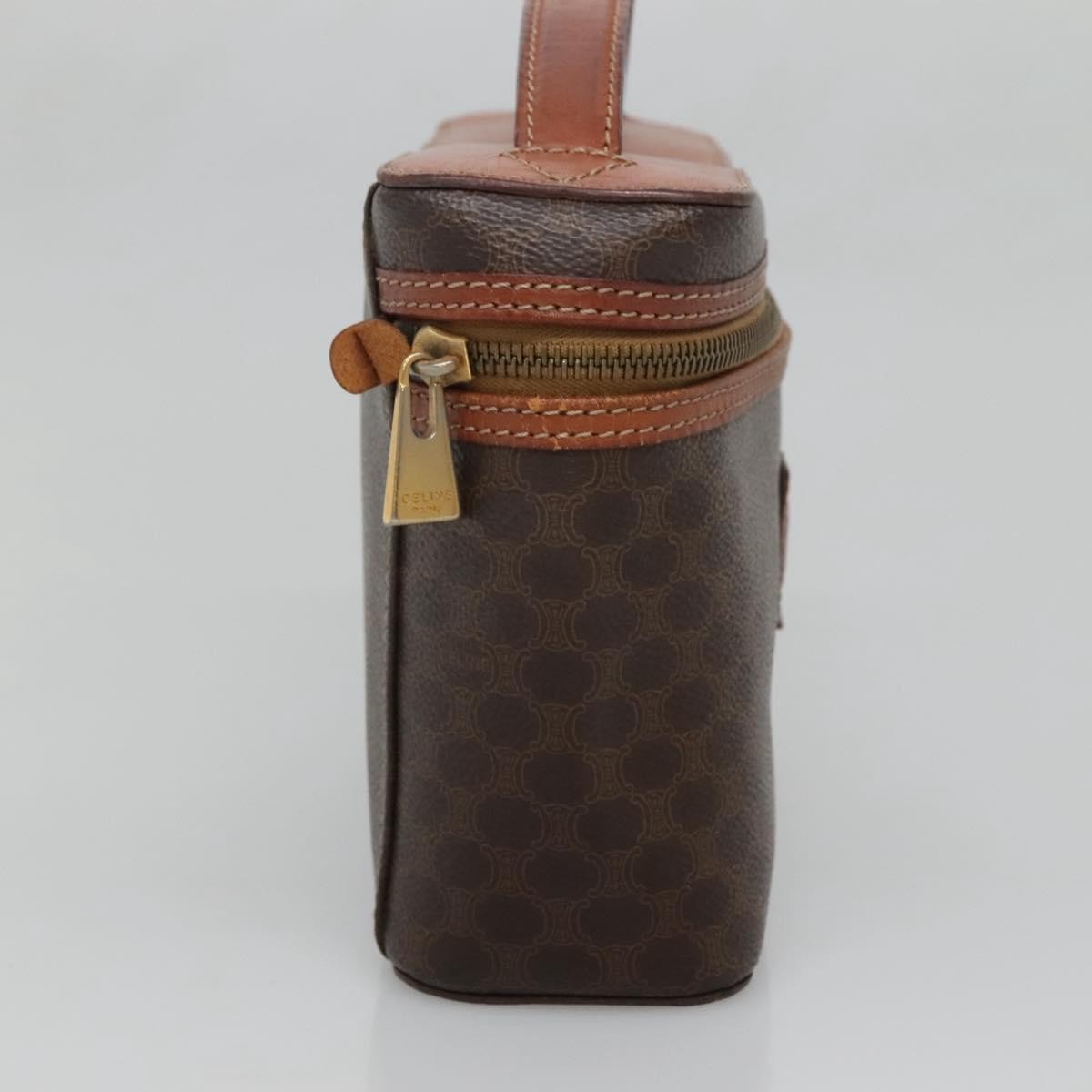 Celine Macadam Vanity Bag Canvas Brown Pvc Bag (Authentic Pre-Loved)
