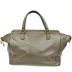 Gucci 1973 Top Handle Bag Leather Gold Leather Handbag (Pre-Loved)
