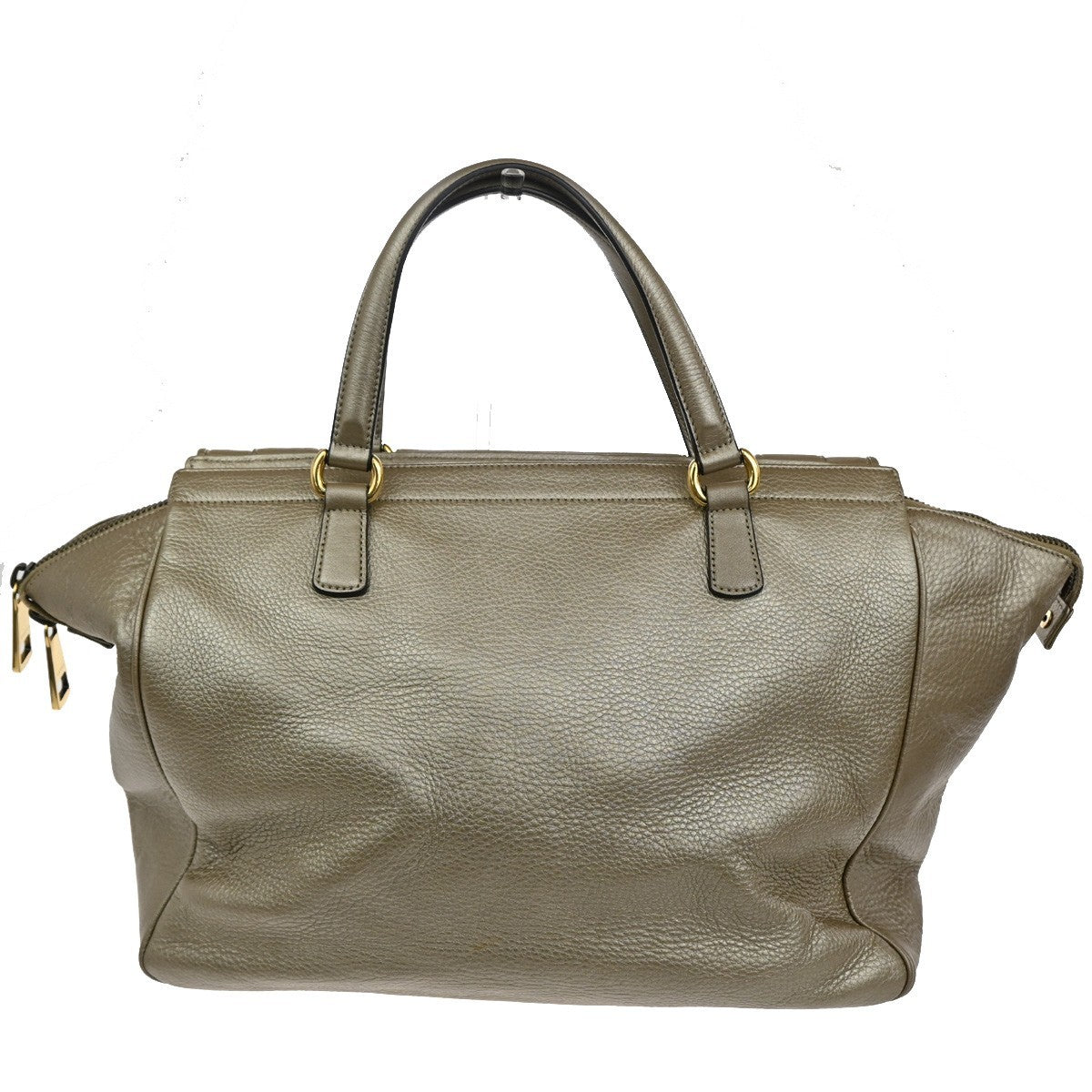 Gucci 1973 Top Handle Bag Leather Gold Leather Handbag (Pre-Loved)