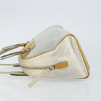 Prada Vintage Zip Handbag Tessuto Silver Nylon Handbag (Authentic Pre-Loved)