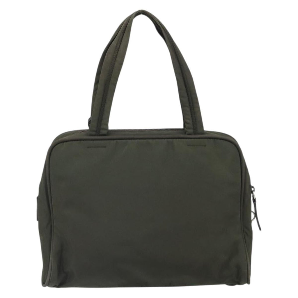 Prada Zip Around Tote Tessuto Khaki Nylon Handbag (Authentic Pre-Loved)