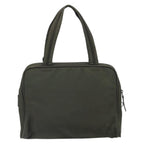 Prada Zip Around Tote Tessuto Khaki Nylon Handbag (Authentic Pre-Loved)